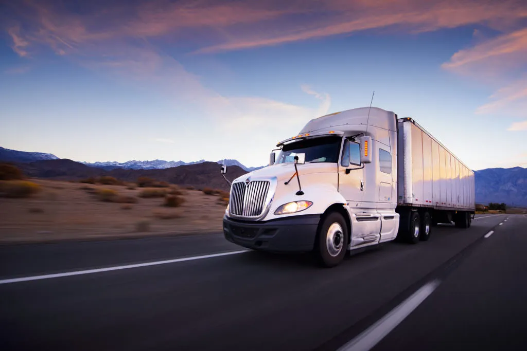 Truck delivering cargo